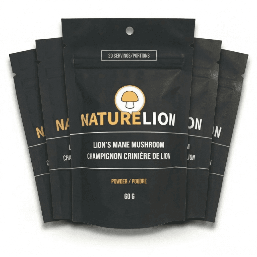 Lions Mane Mushroom Powder 5-Pack (300g) - Nature Lion