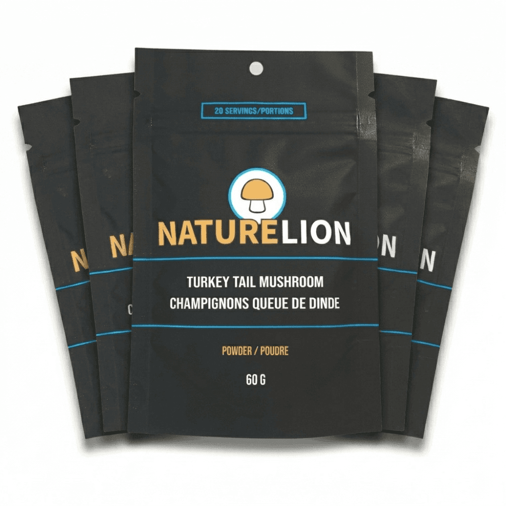 Turkey Tail Mushroom Powder 5-Pack (300g) - Nature Lion