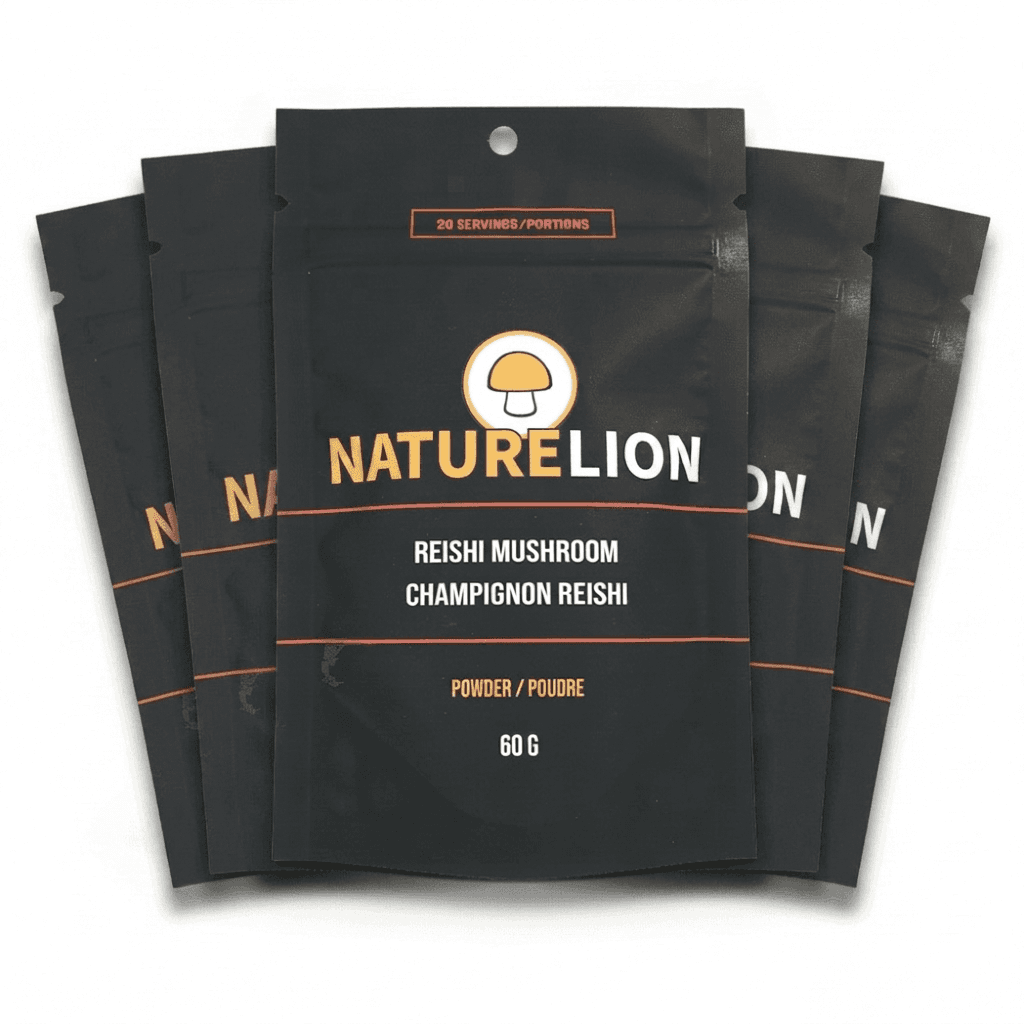 Reishi Mushroom Powder 5-Pack (300g) - Nature Lion