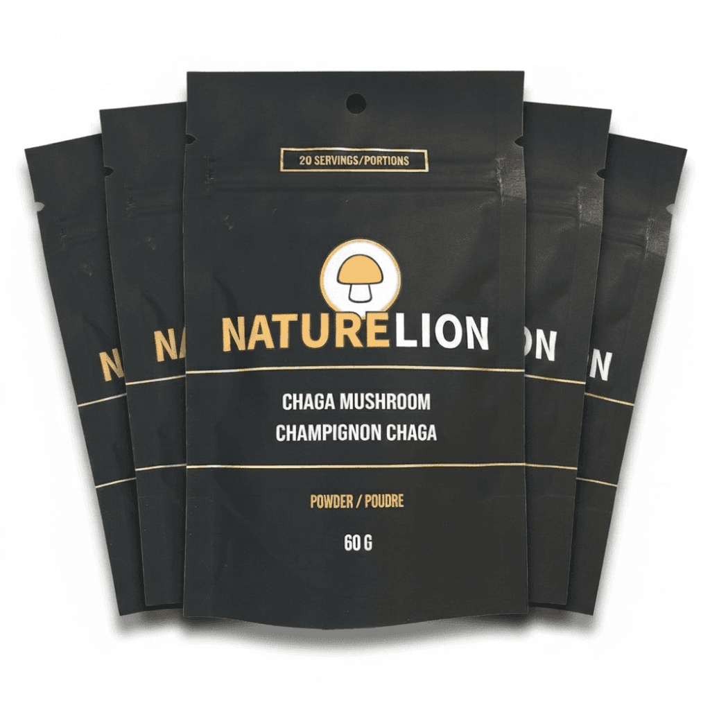 Chaga Mushroom Powder 5-Pack (300g) - Nature Lion