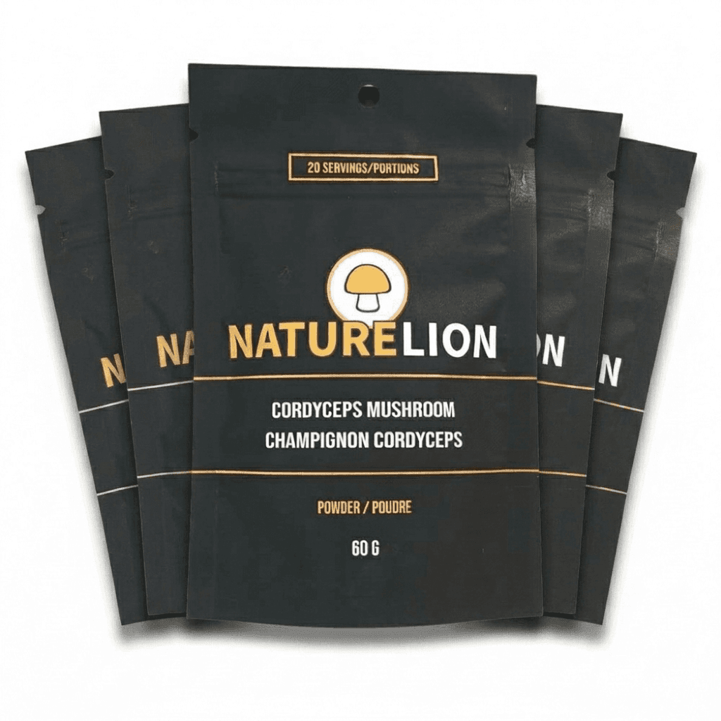 Cordyceps Mushroom Powder 5-Pack (300g) - Nature Lion