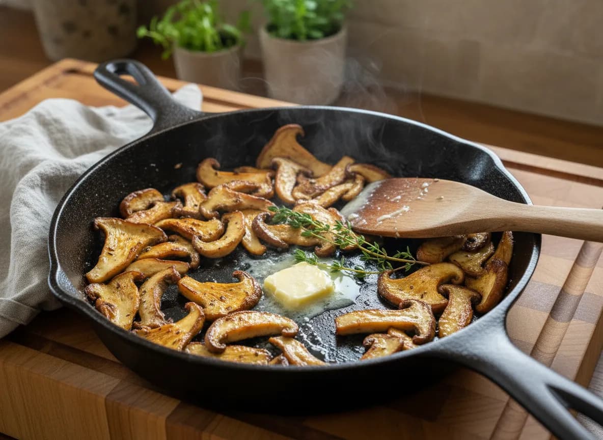 Fresh oyster mushrooms prepared for cooking