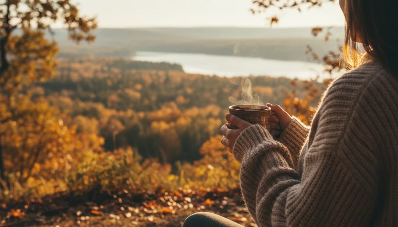 Mushroom cultivation outdoors in autumn
