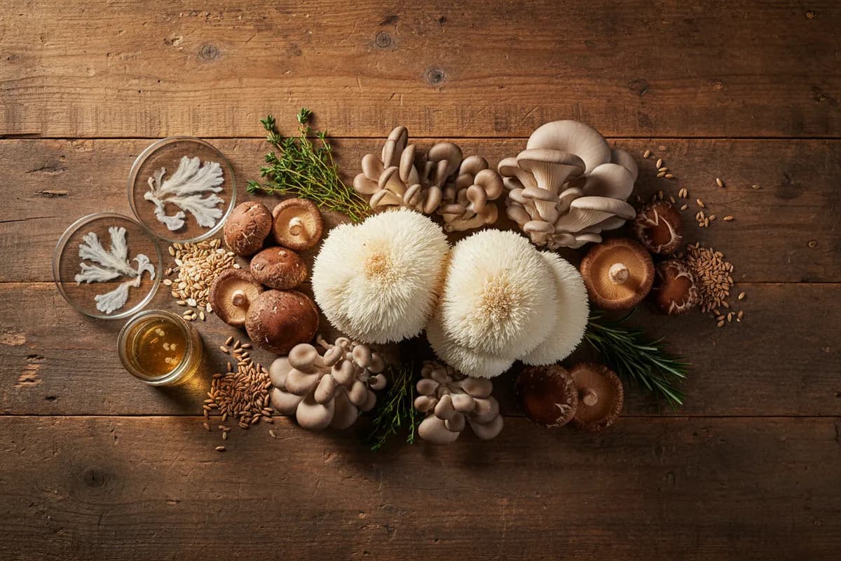 Nature Lion mycology facility — mushroom cultivation workspace