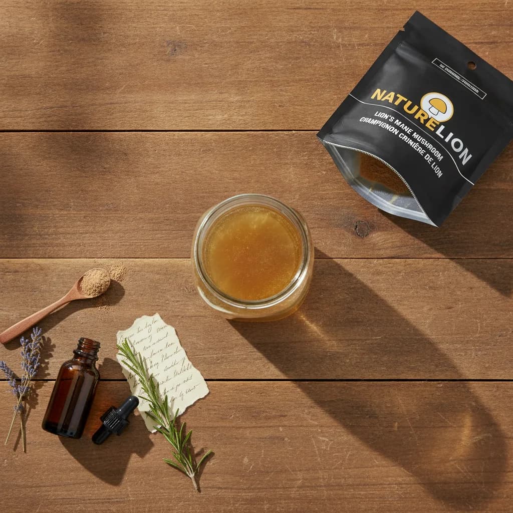 DIY mushroom tincture with mushroom powder