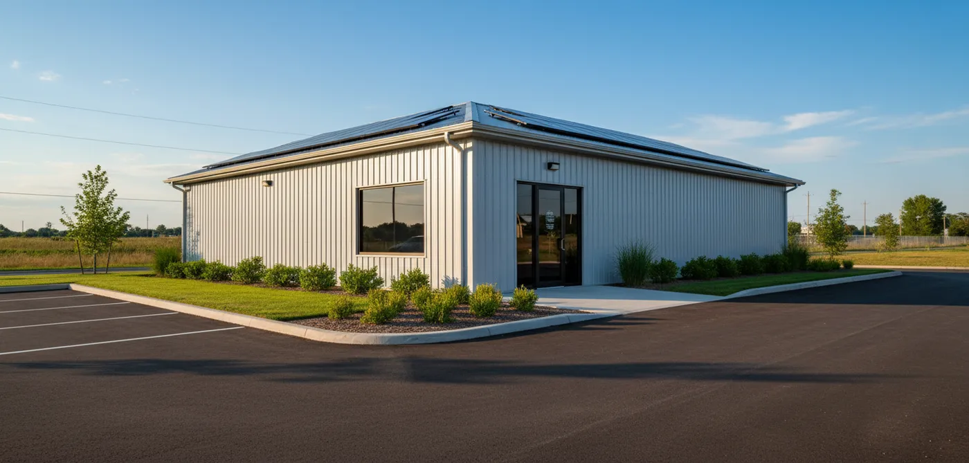 Small-scale mushroom farm with fruiting blocks on shelves