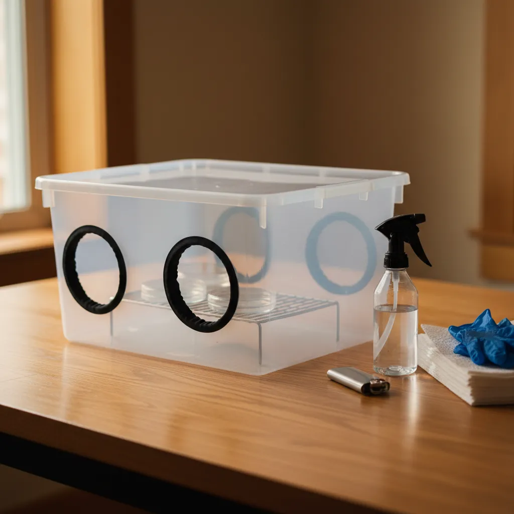 Still air box and sterile supplies — essential contamination prevention tools