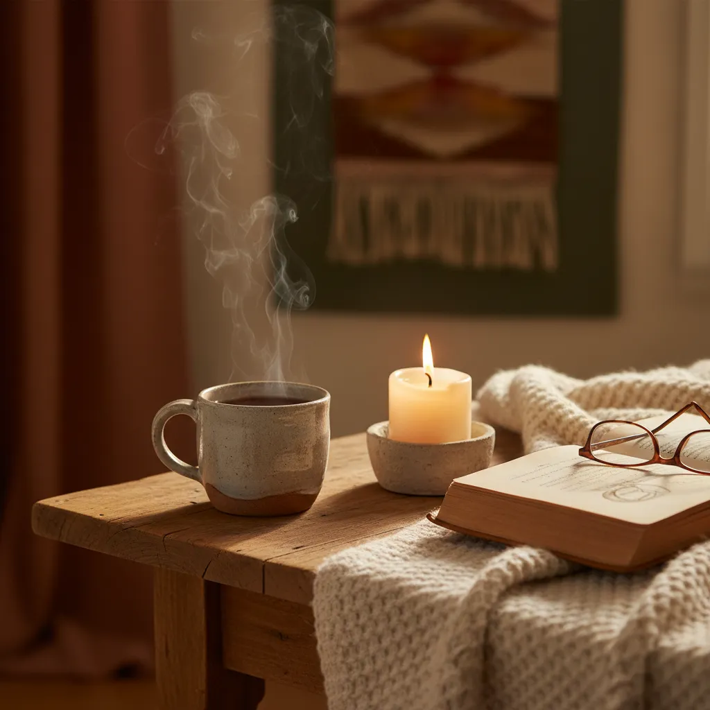 Evening reishi tea ritual — traditionally used for sleep and relaxation