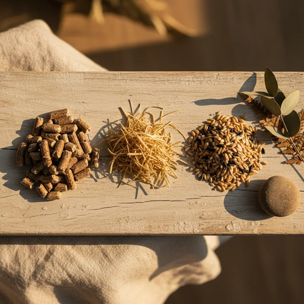 Prepared mushroom substrate blocks ready for inoculation at Nature Lion facility